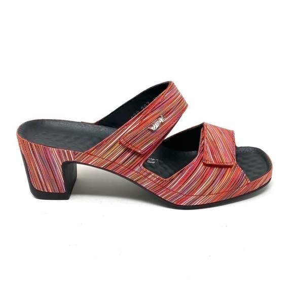 Vital 0520 Joy Just Passion Red Leather Mule Comfort Sandals - Picture 1 of 7